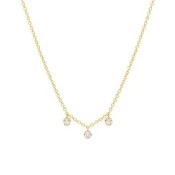 3 Diamond Illusion Set Dangle Necklace