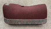 5 Star Saddle Pad Dark Chocolate 7/8 inch Turquoise Brown Cowboy Tooled FL 30x28