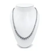 14k 16.64ctw Lab-Grown Diamond Graduated Tennis Necklace