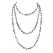 Blue Topaz Emerald Cut Chain Necklace