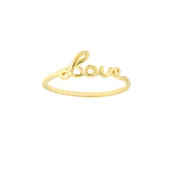 14k Yellow Love Ring