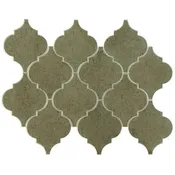 Antique Mirror Glass Tile in Arabesque Lanterns Mosaic