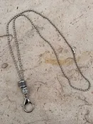 Captain Hook Necklace in Silver Tone