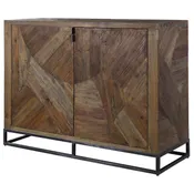 2-Door Marquetry Wooden Cabinet | Uttermost Evros