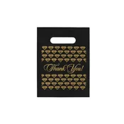 Black & Gold Thank You Bag 7"x9" - 1000Pcs