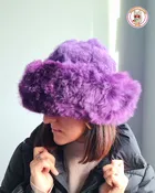 Classic Full Fur Alpaca Hat Violet