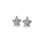 Aboriginal inspired Turtle Sterling Silver Post Earring