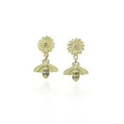 Bee Earrings with Shasta Daisy Tops