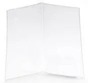 11" x 4 1/4" - Clear Vinyl Menu Covers (25 covers/pack) - 2 Panel / 4 View; Center Open