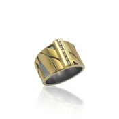 Animal Print Channel Set Diamond Rings