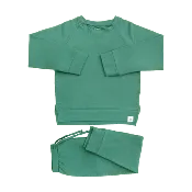 Alpine Green Crew Neck Jogger Set