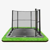 14ft x 10ft Capital In-Ground Trampoline Safety Enclosure – Corner