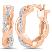 10kp .05cttw Infinity Hoop Earrings