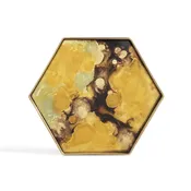 Yellow Organic glass valet tray