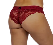 Black Cherry Bikini Brief with FOXERS Logo Elastic Band