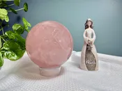 4" Star Rose Quartz Sphere - VERY RARE