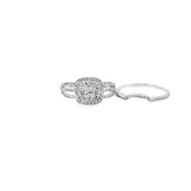 1.00ctw Princess-Cut Engagement Ring + Matching Wedding Band