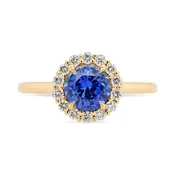 1.20ct Marisol Blue Sapphire & Diamond Engagement Ring