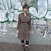 Long Sleeve Green Paisley Dress — Antoinette Brooklyn