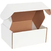 11 1/8 x 8 3/4 x 5" White Deluxe Literature Mailers (Bundle of 50)