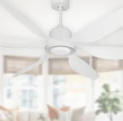 66" TroposAir Titan II Indoor/Outdoor - Smart Large Ceiling Fan - Pure White