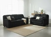 Black Microfiber Sofa and Loveseat