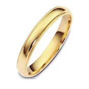 #1243 3mm Milgrain Wedding Band