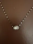 18″ Sterling Raw Diamond Necklace/Sideways