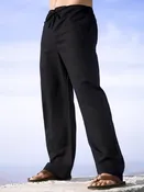 Black Linen Riviera Pant