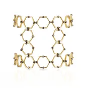 18k Yellow Gold and Black Rhodium Bracelet