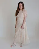 Camille Sequin Fringe Maxi Dress