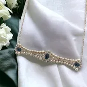Antique Pearl Diamond & Sapphire Conversion Necklace