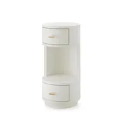 Aaron 2 Drawer Side Table Sand