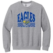 Eagles Checkerboard Sport Grey Crewneck