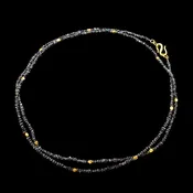 Black Diamond Strand with Gold Spacers — Judith Kinghorn Design