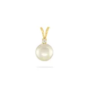14K Yellow Gold Drop Pendant with Diamond