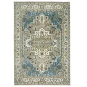 10'3''x14'1'' Hand Knotted Wool Beige Oushak Heriz Rug