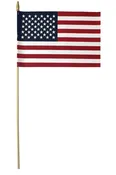 12" x 18" U.S. POLYCOTTON FLAG DOWEL 3/8" x 30" SPEAR TIP