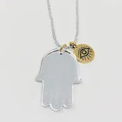 atsuyo et akiko evil eye necklace silver