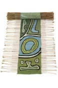 Abstract Coastal Twig & Mudcloth Table Runner