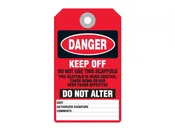 Scaffolding Accident Prevention Safety Tags - Available in Red, Yellow &amp;amp; Green