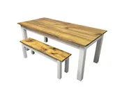 Barn Wood & White Farm Table