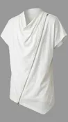 Asymmetric Zipper Cotton|T-Shirt