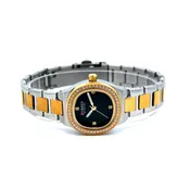 Drenic Gold Black Iced Out Stainless Steel Watch