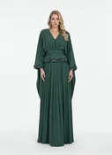 Batwing Sleeve Abaya With 3D Embroidery
