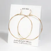 14K Gold Filled Handmade earrings giant circle