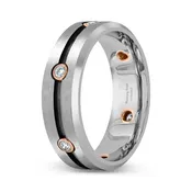 14K Gray Gold Wedding Band -PN00002