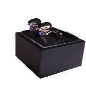 Cufflinks – Swarovski Crystal Skull with Newsboy Hat – Made in Italy