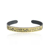 Cheetah Cuff Bracelet with Diamond Edge