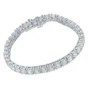 12ctw Certified Lab Grown Diamond Platinum 4 Prong Round Tennis Bracelet